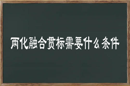 兩化融合貫標需要什么條件