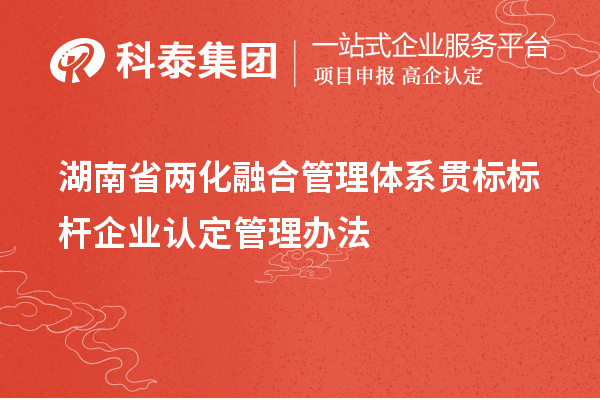 湖南省兩化融合管理體系貫標標桿企業認定管理辦法