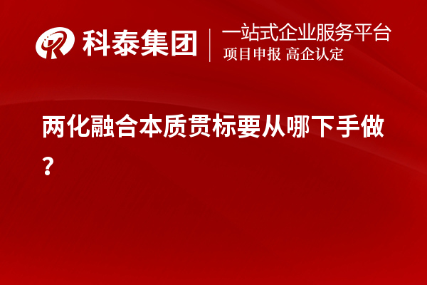 兩化融合本質貫標要從哪下手做？