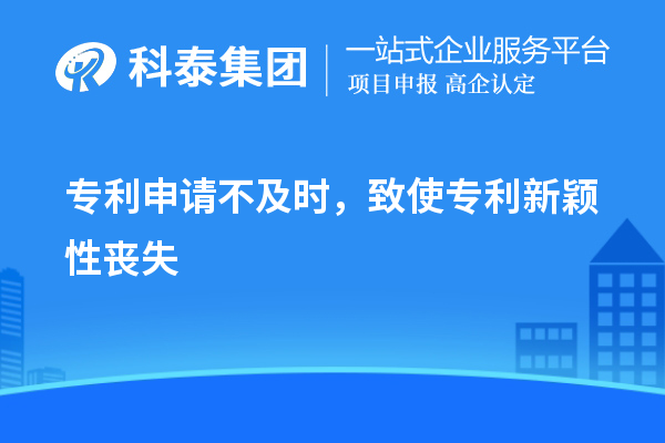 專利申請不及時，致使專利新穎性喪失