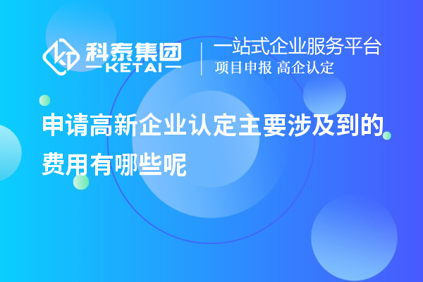 申請高新企業(yè)認(rèn)定主要涉及到的費(fèi)用有哪些呢