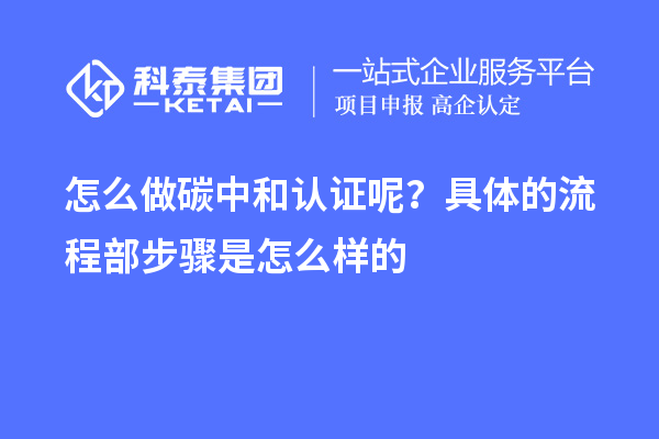 怎么做碳中和認證呢？具體的流程部步驟是怎么樣的