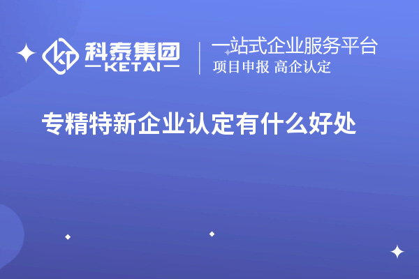 專精特新企業認定有什么好處