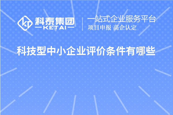 科技型中小企業評價條件有哪些