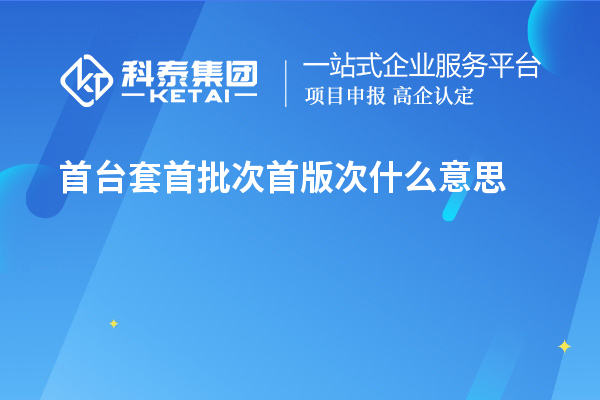 首臺套首批次首版次什么意思