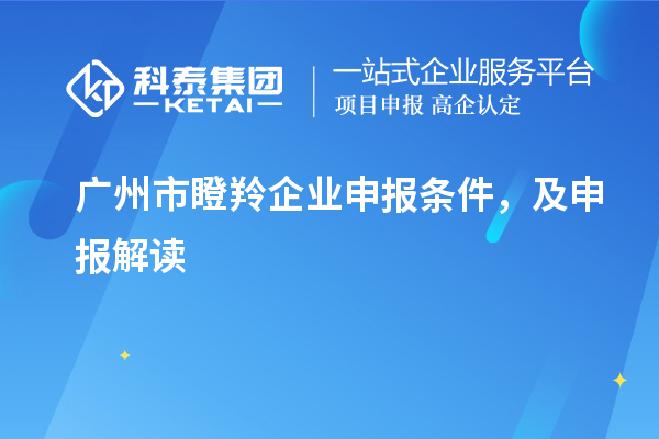 廣州市瞪羚企業申報條件，及申報解讀