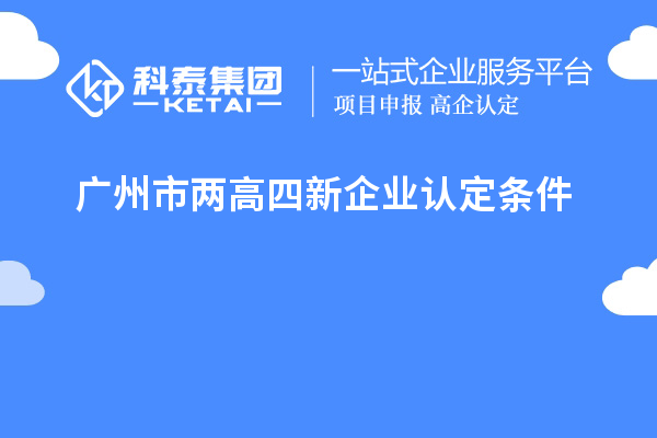 廣州市兩高四新企業認定條件