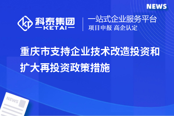 重慶市支持企業技術改造投資和擴大再投資政策措施