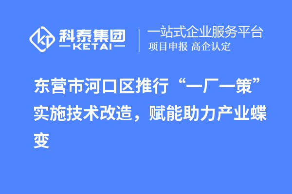 東營市河口區(qū)推行“一廠一策”實(shí)施技術(shù)改造，賦能助力產(chǎn)業(yè)蝶變