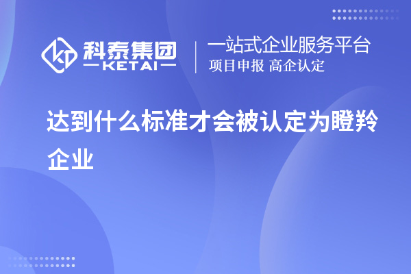 達到什么標準才會被認定為瞪羚企業