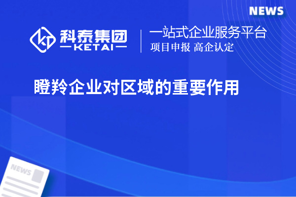 瞪羚企業對區域的重要作用