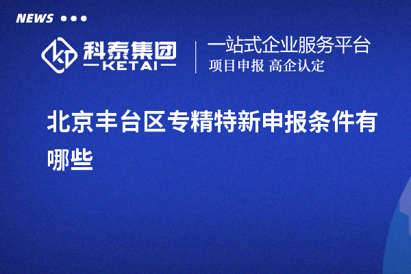 北京豐臺區專精特新申報條件有哪些