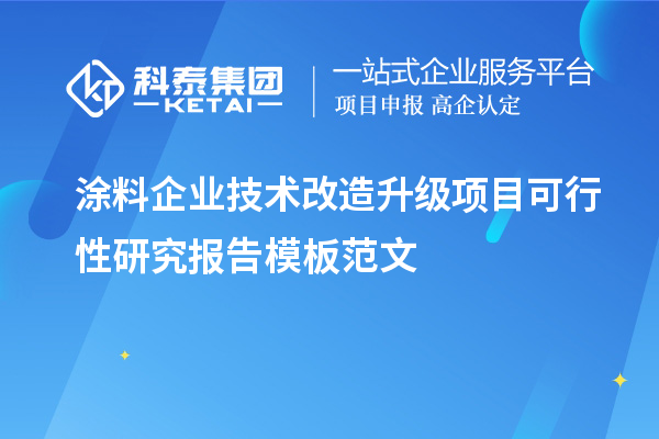 涂料企業技術改造升級項目可行性研究報告模板范文