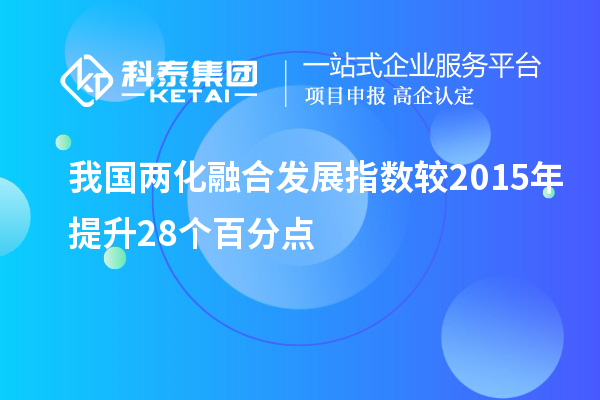 我國兩化融合發展指數較2015年提升28個百分點