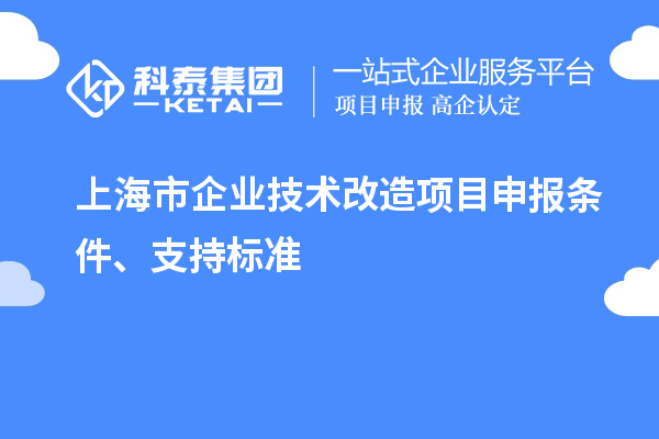 上海市企業技術改造項目申報條件、支持標準