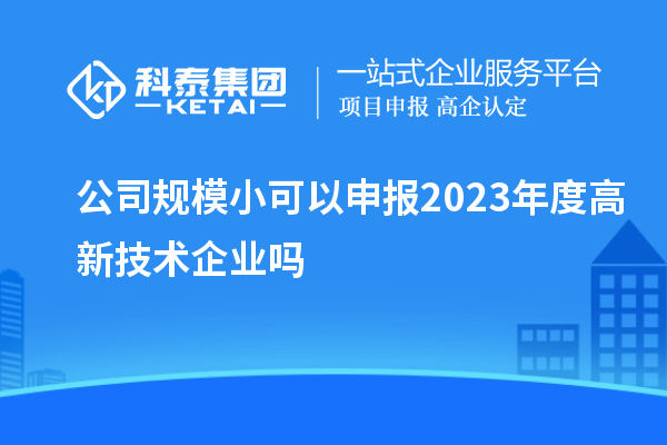 公司規(guī)模小可以申報(bào)2023年度高新技術(shù)企業(yè)嗎