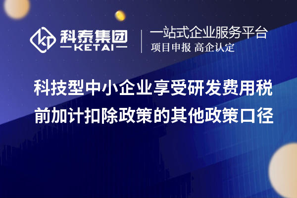 科技型中小企業享受研發費用稅前加計扣除政策的其他政策口徑