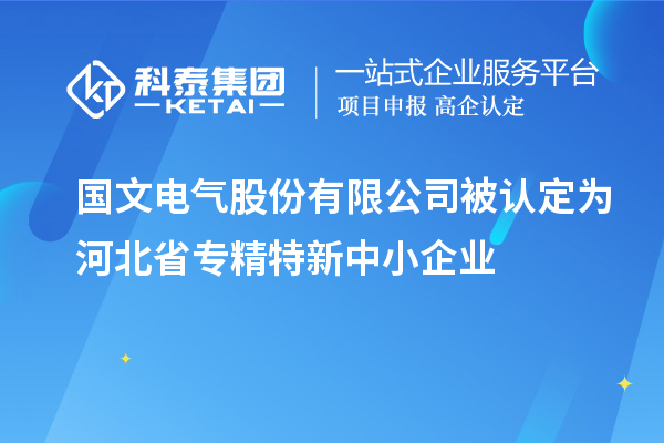 國文電氣股份有限公司被認定為河北省專精特新中小企業(yè)