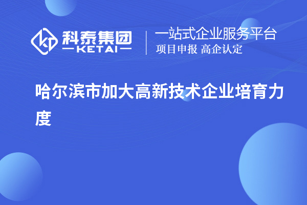 哈爾濱市加大高新技術企業培育力度