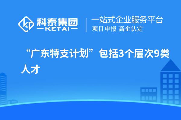 “廣東特支計劃”包括3個層次9類人才