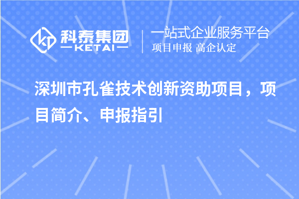 深圳市孔雀技術創新資助項目，項目簡介、申報指引