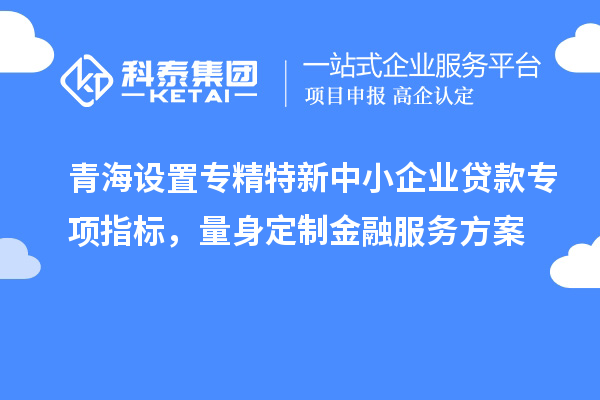 青海設(shè)置專精特新中小企業(yè)貸款專項(xiàng)指標(biāo)，量身定制金融服務(wù)方案