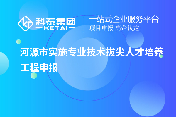 河源市實施專業技術拔尖人才培養工程申報