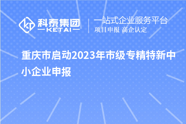 重慶市啟動(dòng)2023年市級(jí)專(zhuān)精特新中小企業(yè)申報(bào)