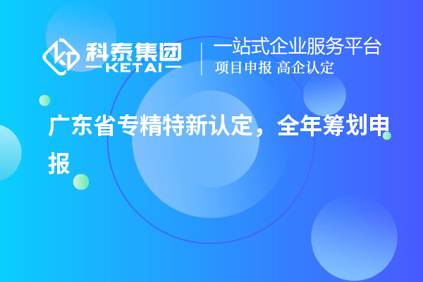 廣東省專精特新認定，全年籌劃申報