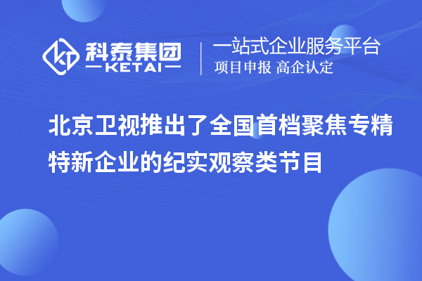 北京衛視推出了全國首檔聚焦專精特新企業的紀實觀察類節目