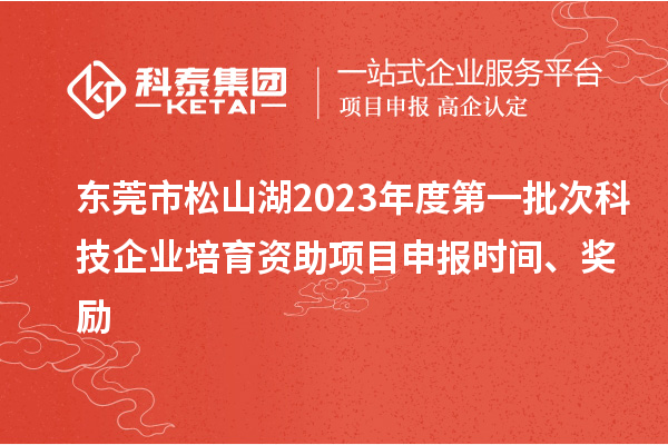 東莞市松山湖2023年度第一批次科技企業培育資助項目申報時間、獎勵