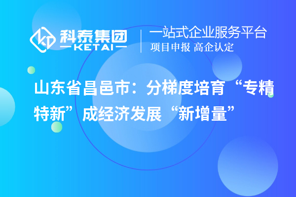 山東省昌邑市：分梯度培育 “專精特新”成經(jīng)濟(jì)發(fā)展“新增量”