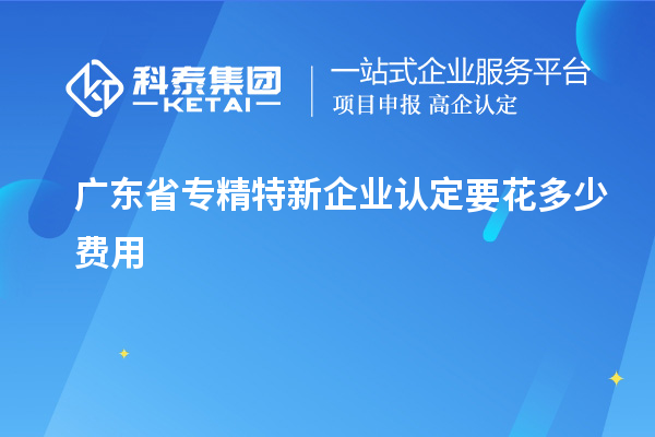 廣東省專精特新企業(yè)認定要花多少費用