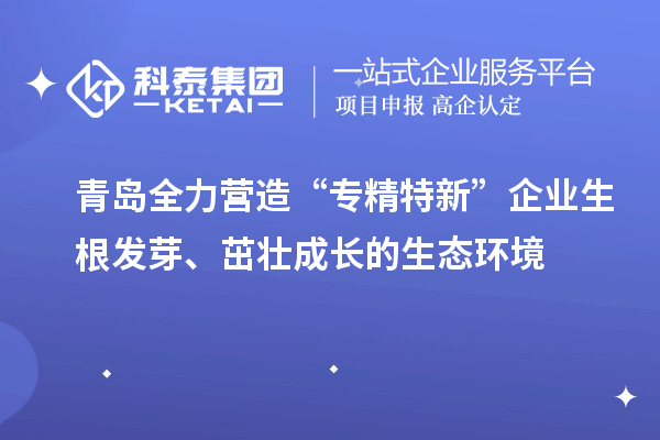 青島全力營造“專精特新”企業生根發芽、茁壯成長的生態環境