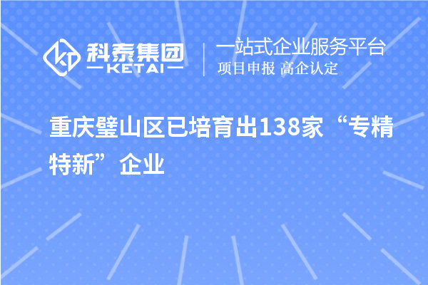 重慶璧山區已培育出138家“專精特新”企業