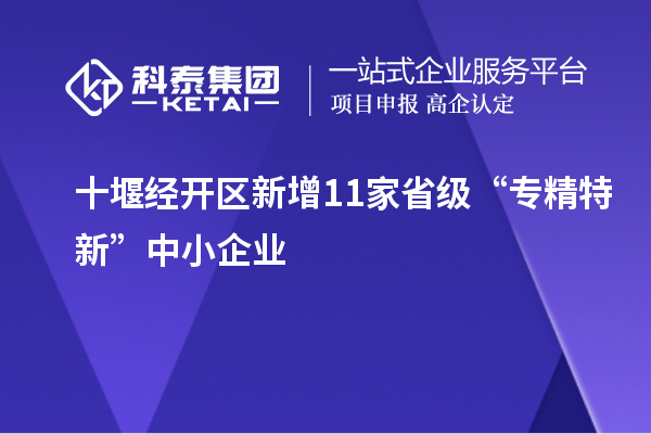 十堰經(jīng)開區(qū)新增11家省級“專精特新”中小企業(yè)