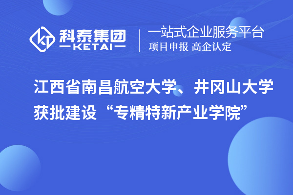 江西省南昌航空大學、井岡山大學獲批建設“專精特新產業學院”