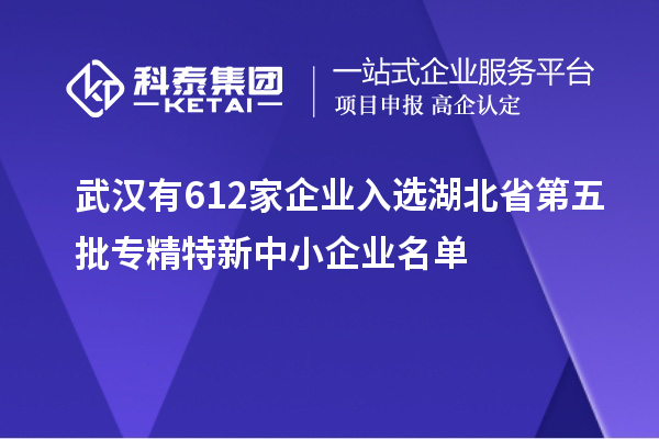 武漢有612家企業入選湖北省第五批專精特新中小企業名單