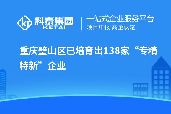 重慶璧山區已培育出138家“專精特新”企業