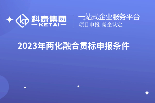 2023年兩化融合貫標申報條件