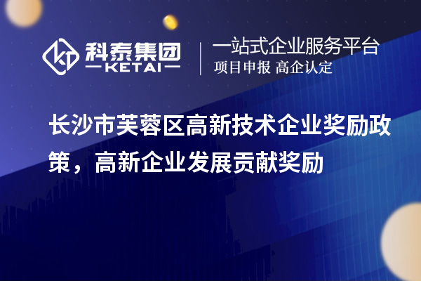 長沙市芙蓉區高新技術企業獎勵政策，高新企業發展貢獻獎勵