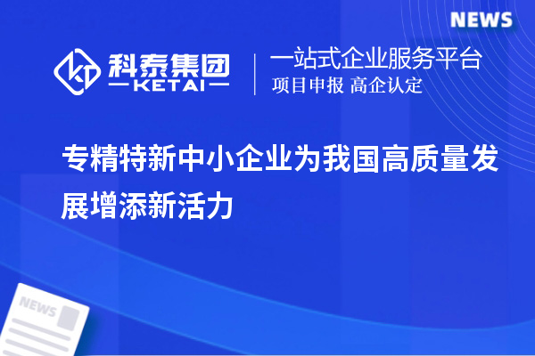 專精特新中小企業為我國高質量發展增添新活力