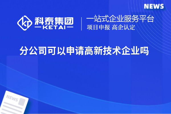 分公司可以申請(qǐng)高新技術(shù)企業(yè)嗎