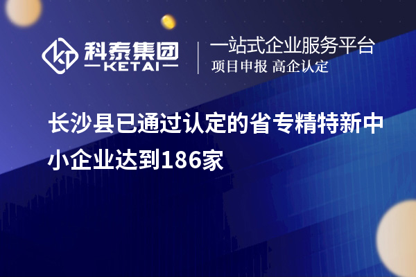 長沙縣已通過認定的省專精特新中小企業達到186家