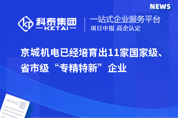 京城機(jī)電已經(jīng)培育出11家國家級、省市級“專精特新”企業(yè)