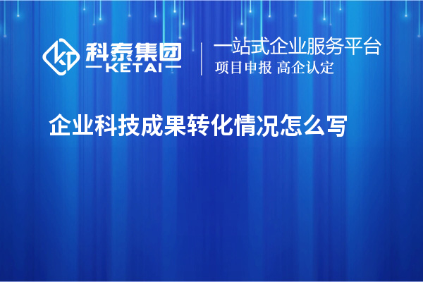 企業科技成果轉化情況怎么寫