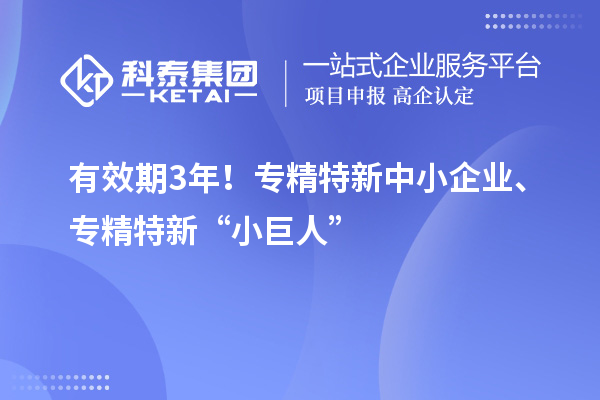 有效期3年！<a href=http://5511mu.com/fuwu/zhuanjingtexin.html target=_blank class=infotextkey>專精特新中小企業</a>、專精特新“小巨人”