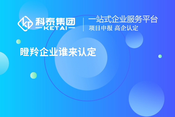 瞪羚企業(yè)誰來認(rèn)定