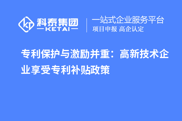 專利保護與激勵并重：高新技術企業(yè)享受專利補貼政策