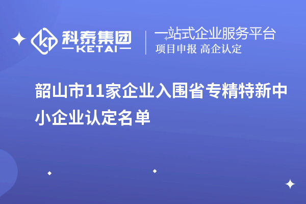 韶山市11家企業入圍省專精特新中小企業認定名單